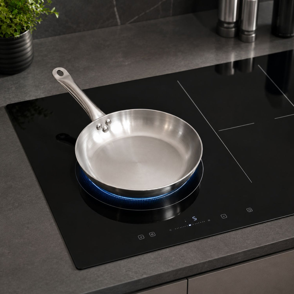 Padella in alluminio puro senza rivestimento 28 cm - Pura GMD
