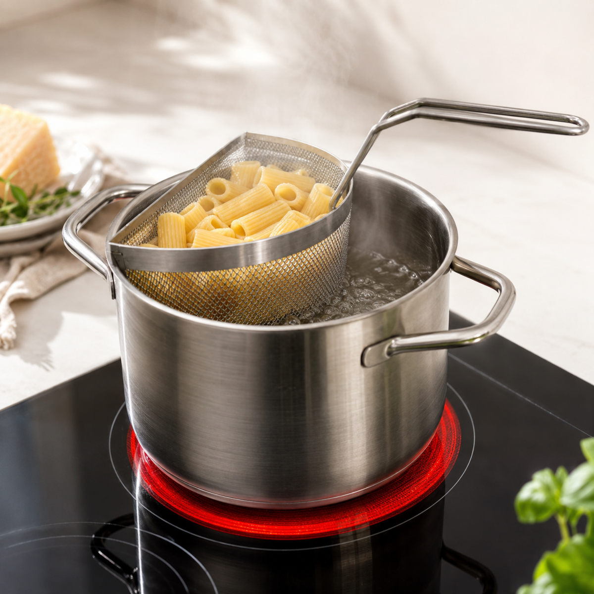Spicchio bollipasta 22 cm in acciaio inox 18/10 per cuocere la pasta - GMD - GMD