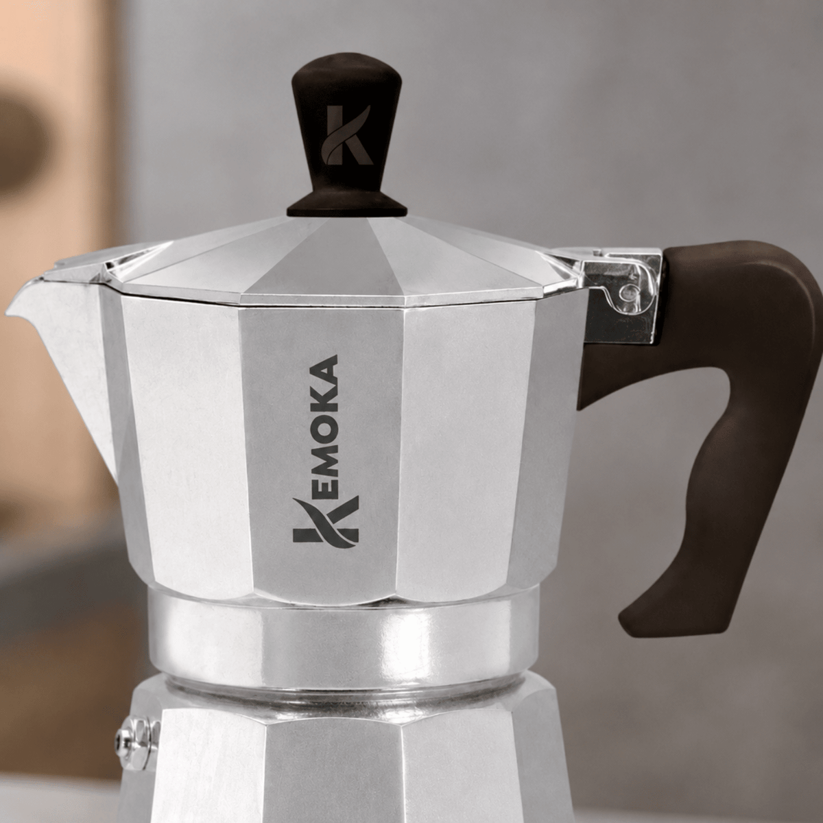 Caffettiera moka 1/2 tazza in alluminio alimentare - Kemoka GMD