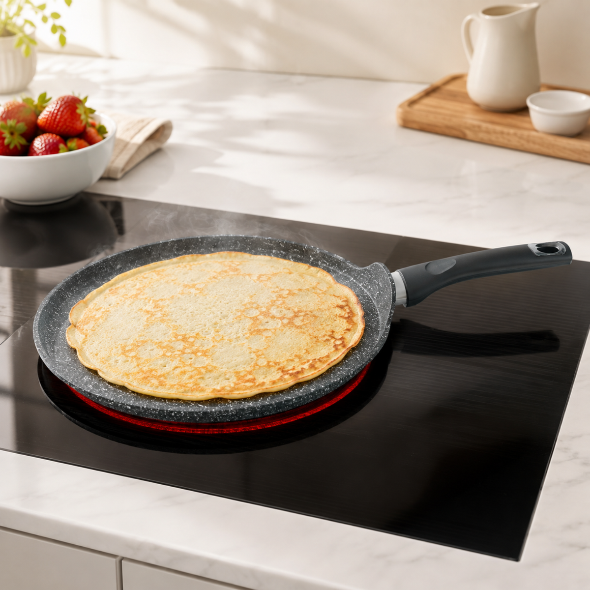 Crepiera antiaderente 28 cm per crepes - Pietra Lavica GMD