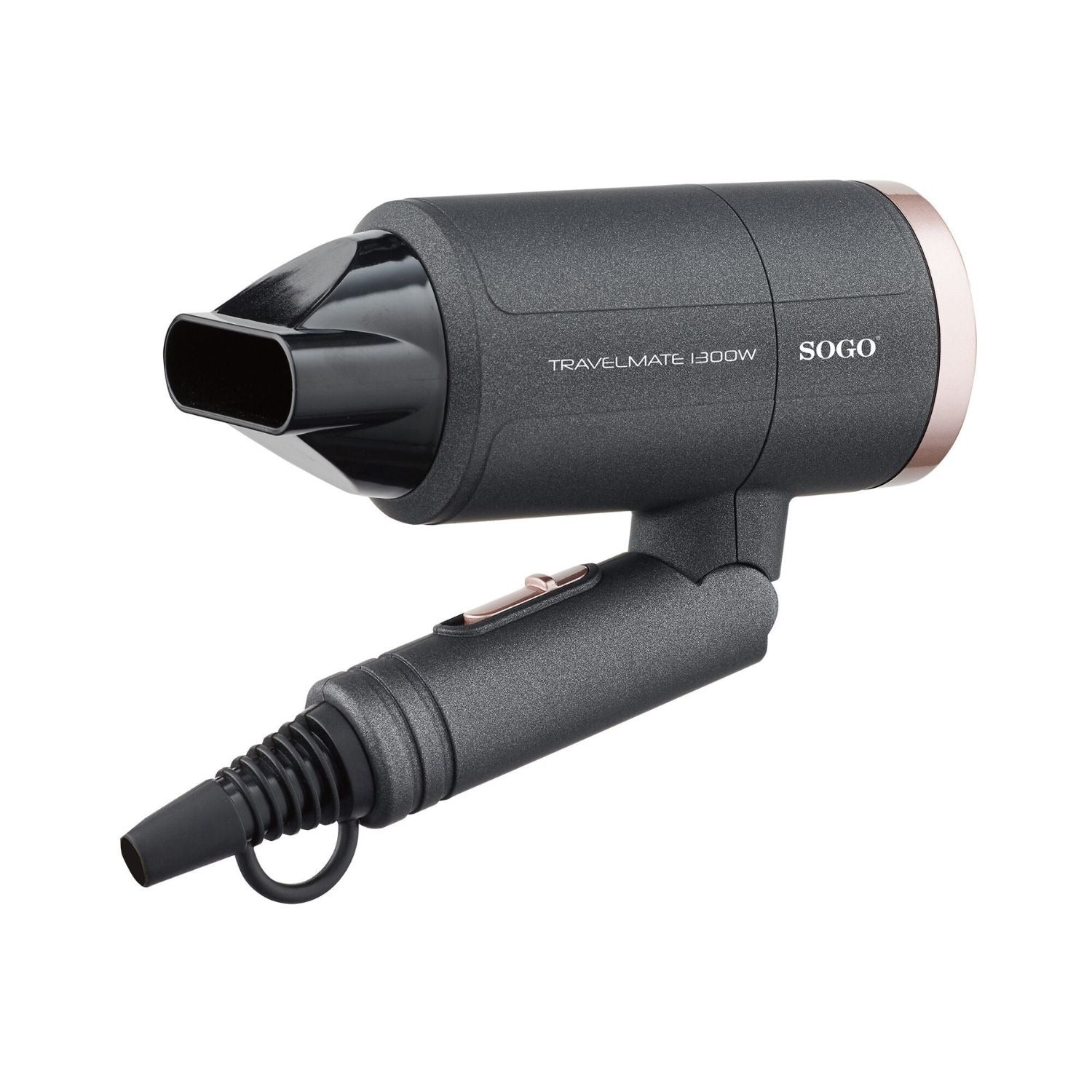 Asciugacapelli da viaggio 1600 W con concentratore compatto Sogo