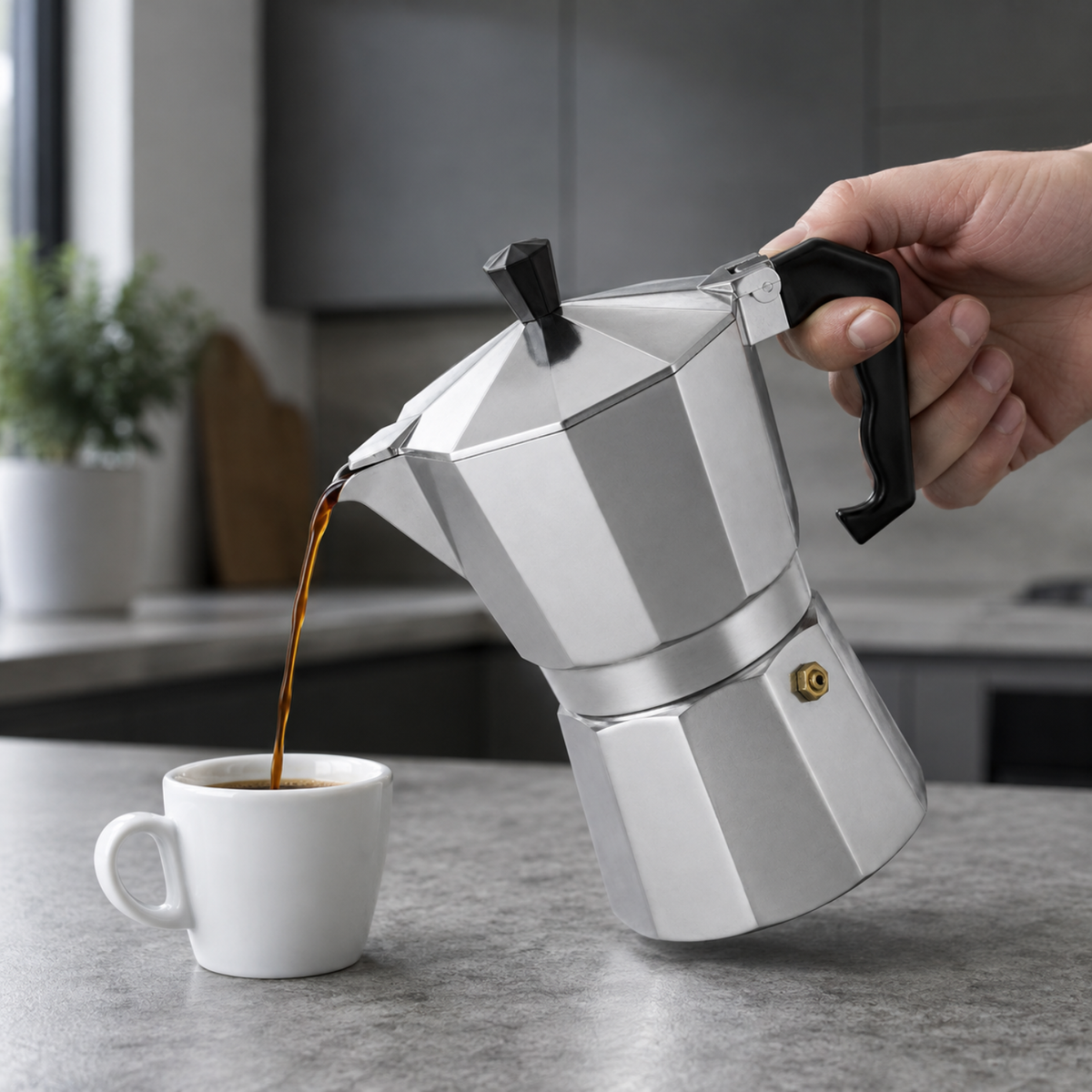 Caffettiera moka 2 tazze in alluminio alimentare - Kemoka GMD