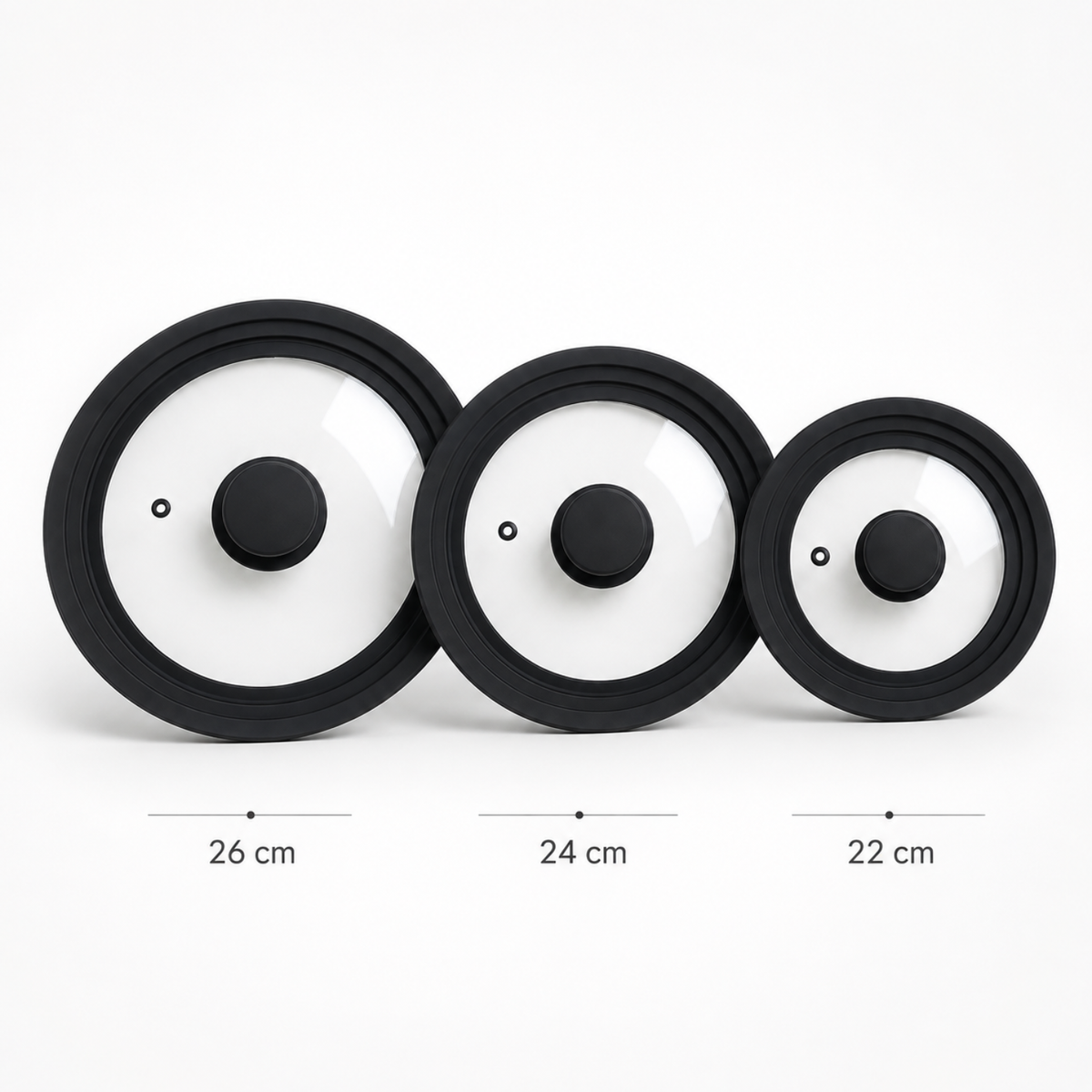 Coperchio universale multimisura 22/24/26 cm interamente in silicone - GMD - GMD