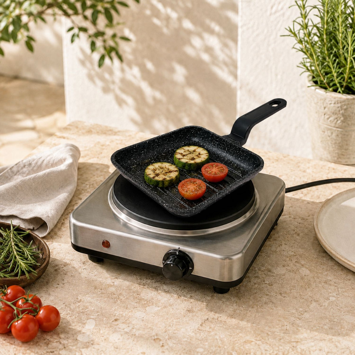 Bistecchiera grill 14 cm pressofusa per induzione - Piccolini GMD