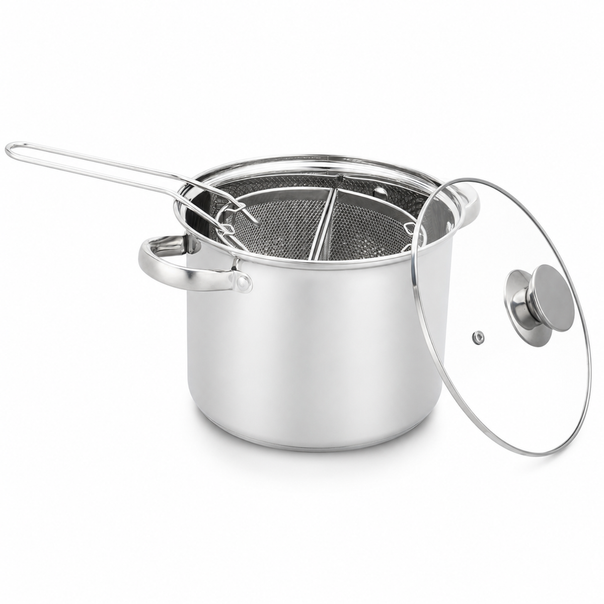 Pentola cuocipasta 22 cm con 2 spicchi in acciaio inox 18/10 - Divinox GMD