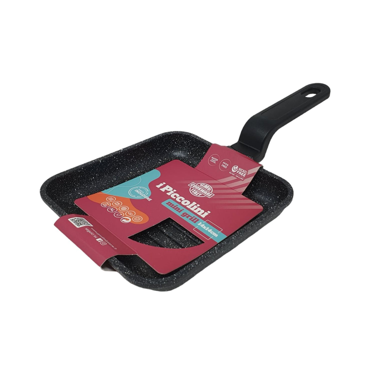 Bistecchiera grill 14 cm pressofusa per induzione - Piccolini GMD