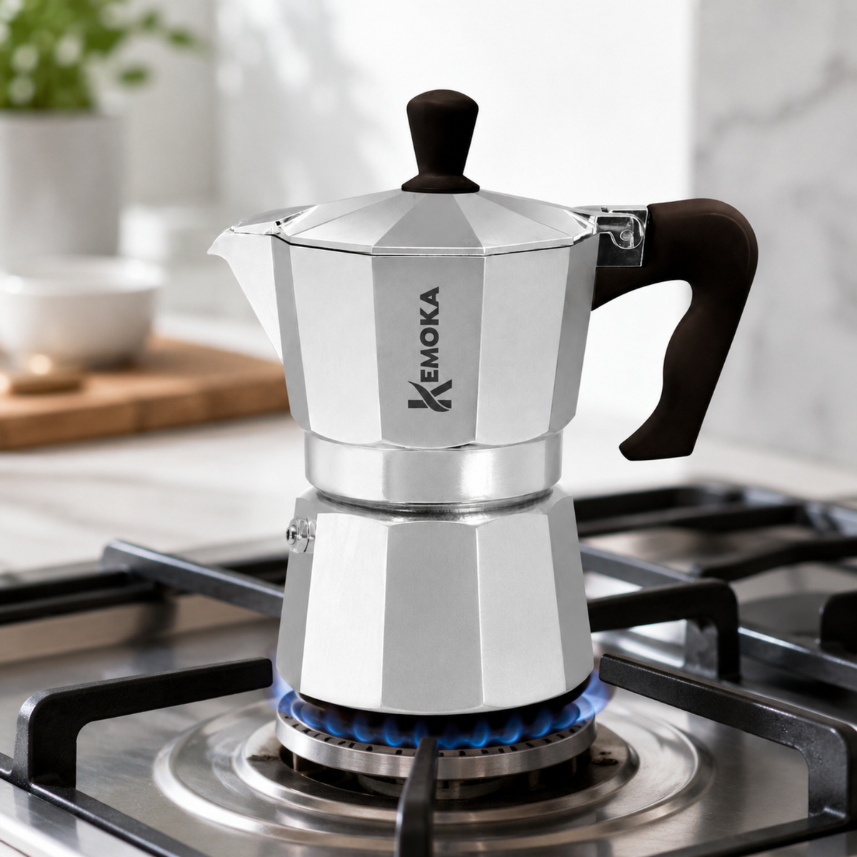 Caffettiera moka 1/2 tazza in alluminio alimentare - Kemoka GMD