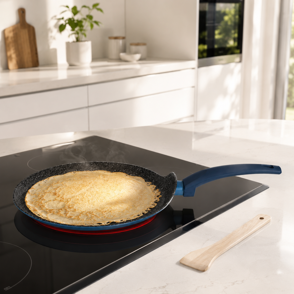 Crepiera antiaderente 26 cm in alluminio forgiato effetto pietra - Gaia Deluxe GMD