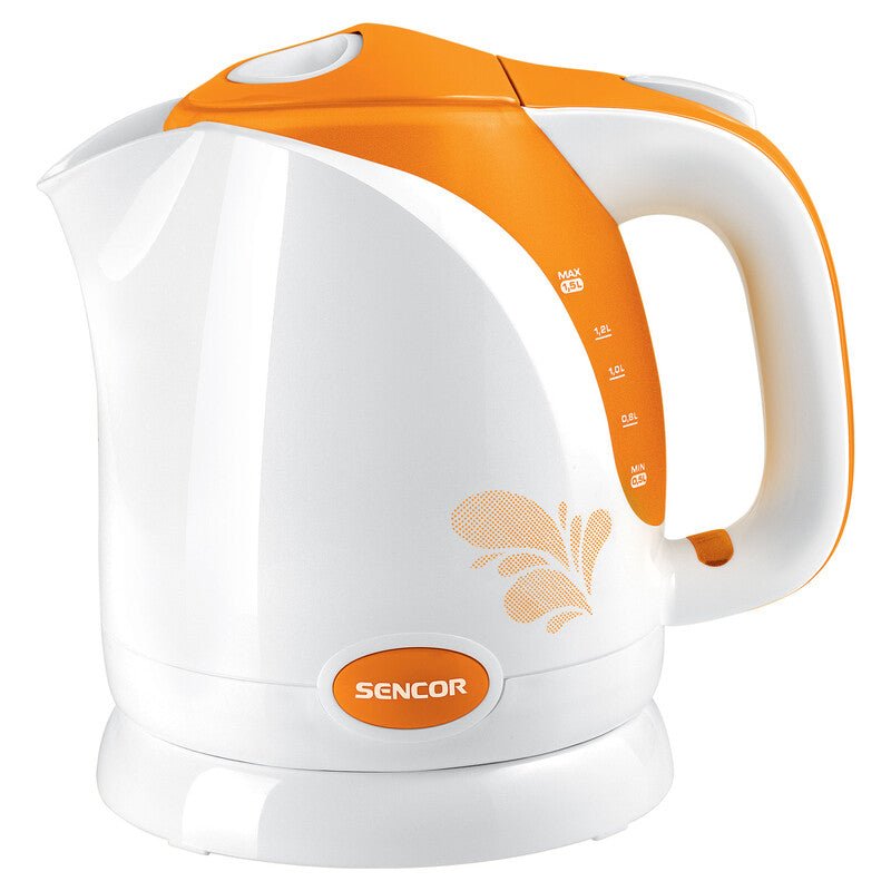 Bollitore Elettrico 1,5 L 2000 W con Filtro Anticalcare e Base 360° Sencor Arancione Bianco