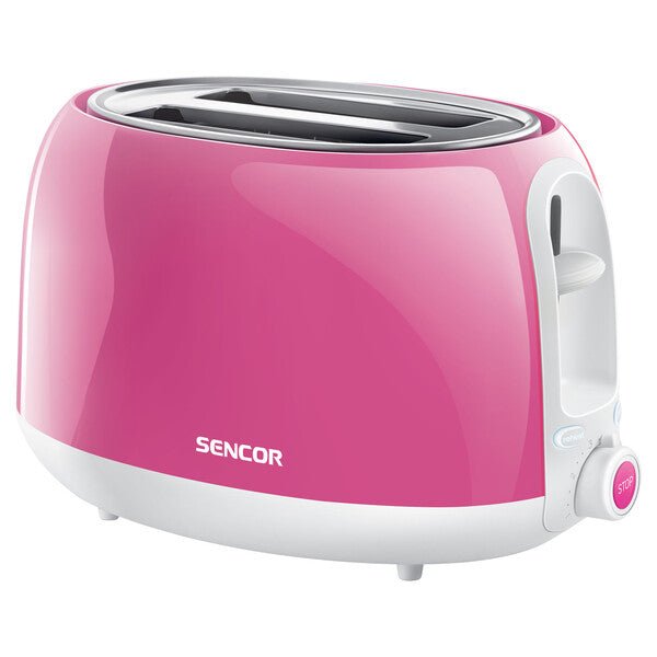 Tostapane Elettrico 2 Fette 800 W con Scongelamento e Riscaldamento Sencor Rosa