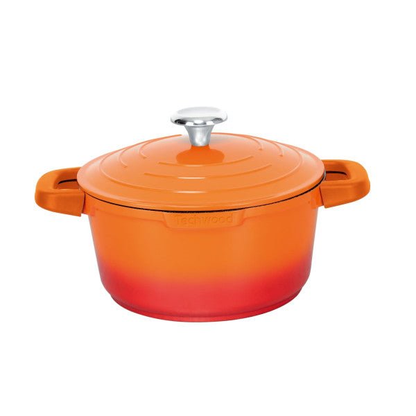 Techwood Casseruola 24 cm Alluminio Pressofuso Effetto Pietra – Per Induzione e Forno, TP-248FT