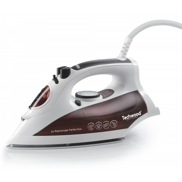 Techwood Ferro da Stiro a Vapore 2400W – Piastra Ceramica, Vapore Regolabile, TFV-2408C