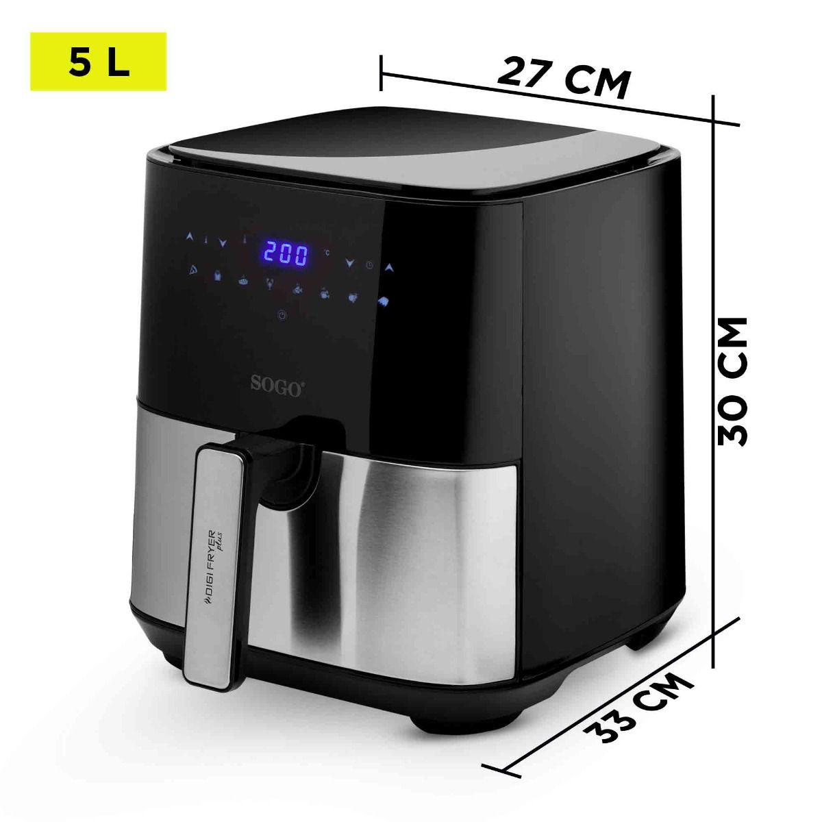 Friggitrice ad Aria da 5L DIGI FRYER PLUS - SAMULAND