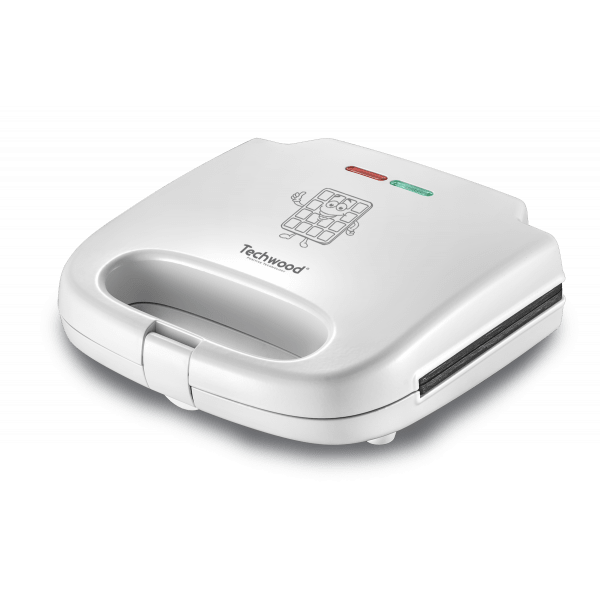 Techwood Piastra Elettrica per Waffle 700-800W – Antiaderente, Posizione Verticale, Wafflera Compatta