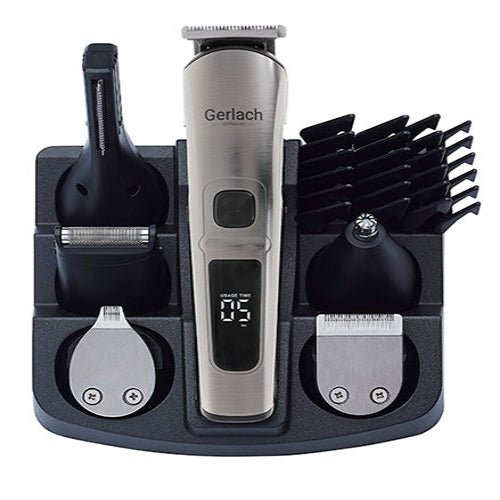 Gerlach Regolabarba e Tagliacapelli Multifunzione – Trimmer Naso, Rasoio, Display LED