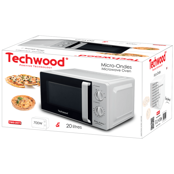 Techwood Forno a Microonde 20 Litri 700W – Scongelamento, Timer 30 Minuti, TMO-2071