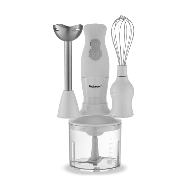 Techwood Mixer Multifunzione 300W – Ciotola 500 ml, 2 Velocità, Lama in Acciaio Inox