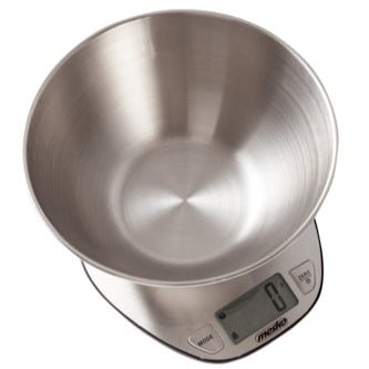Mesko Bilancia da Cucina Digitale 5 Kg con Ciotola Inox 1,8L – LCD, Tara