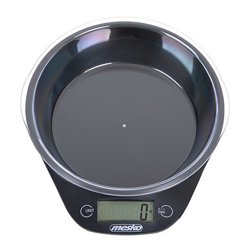 Mesko Bilancia da Cucina Digitale con Ciotola 700 ml 5 Kg – LCD, Tara, Precisione 1g