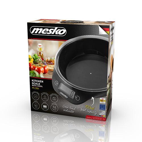 Mesko Bilancia da Cucina Digitale con Ciotola 700 ml 5 Kg – LCD, Tara, Precisione 1g