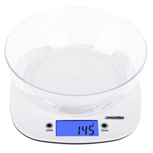 Mesko Bilancia da Cucina Digitale con Ciotola 5 Kg – LCD, Tara, Precisione 1g