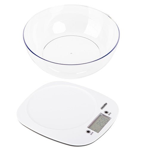 Mesko Bilancia da Cucina Digitale con Ciotola 5 Kg – LCD, Tara, Precisione 1g