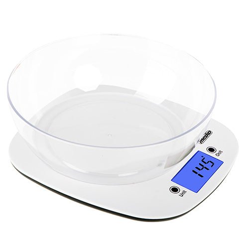 Mesko Bilancia da Cucina Digitale con Ciotola 5 Kg – LCD, Tara, Precisione 1g