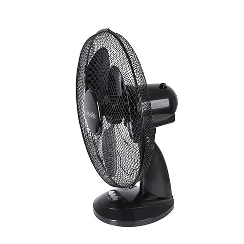 Mesko Ventilatore da Tavolo Oscillante 23 cm 2 Velocità – Silenzioso, Compatto, Nero