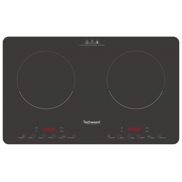 Techwood Piano Cottura a Induzione Doppio 3500W – Comandi Touch, Timer, Display LED, TPID-3056