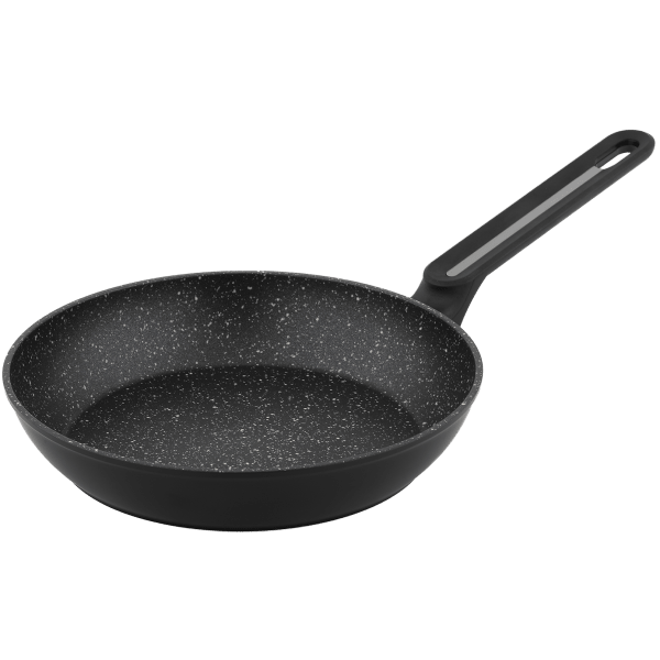 Techwood Padella Antiaderente 24 cm in Alluminio Forgiato Rivestimento Marmo Nero – Per Induzione, TAF-24PO