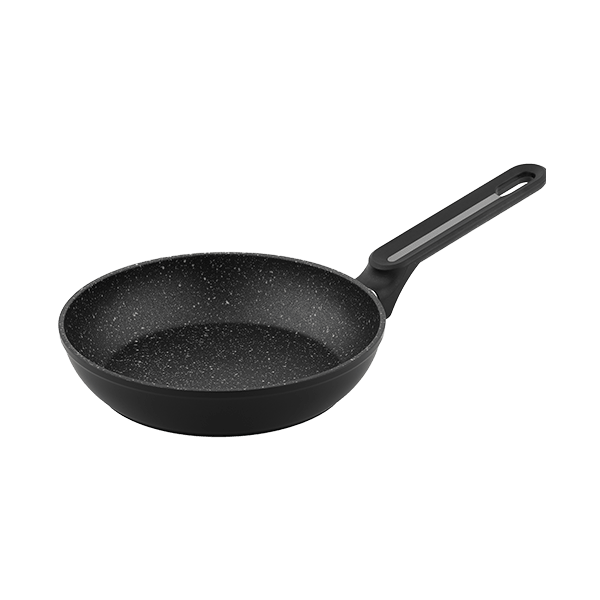 Techwood Padella Antiaderente 20 cm in Alluminio Forgiato Rivestimento Marmo Nero – Per Induzione, TAF-20PO