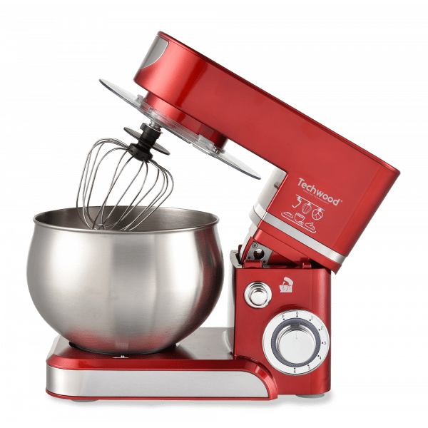 Impastatrice Planetaria 1000W con Ciotola Inox 5 Litri 6 Velocità e Funzione Pulse TECHWOOD