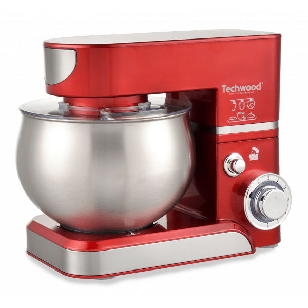 Impastatrice Planetaria 1000W con Ciotola Inox 5 Litri 6 Velocità e Funzione Pulse TECHWOOD