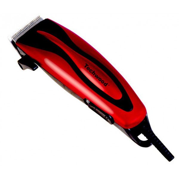 Techwood Tagliacapelli con Filo 10W con Lame in Acciaio Inox – 4 Pettini Guida, TT-615
