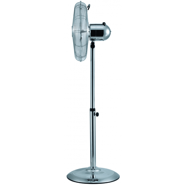 Techwood Ventilatore a Piantana in Metallo 40 cm 50W – 3 Velocità, Oscillante, Silenzioso