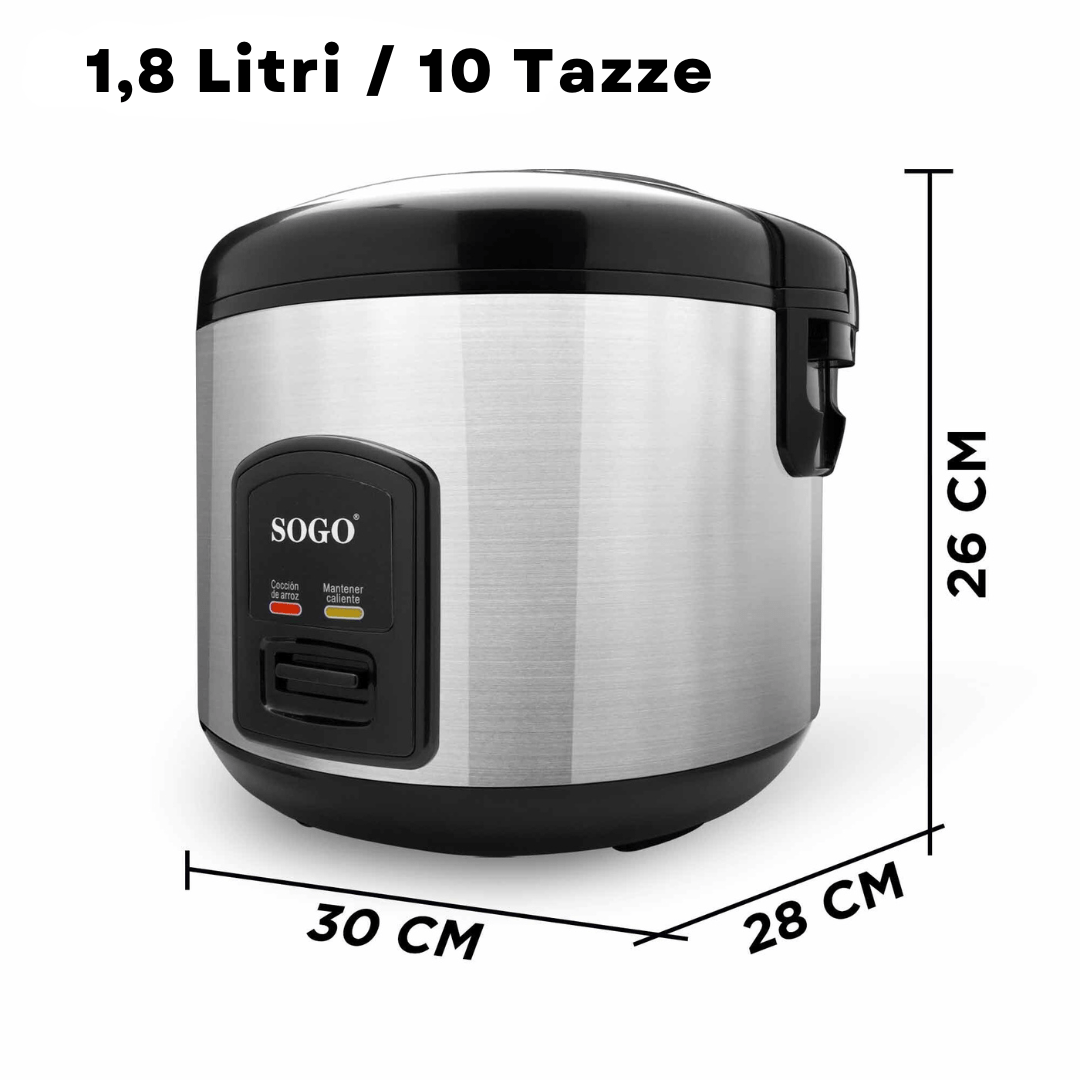 Cuociriso in Acciaio Inox - 1,8L 650 W - SAMULAND