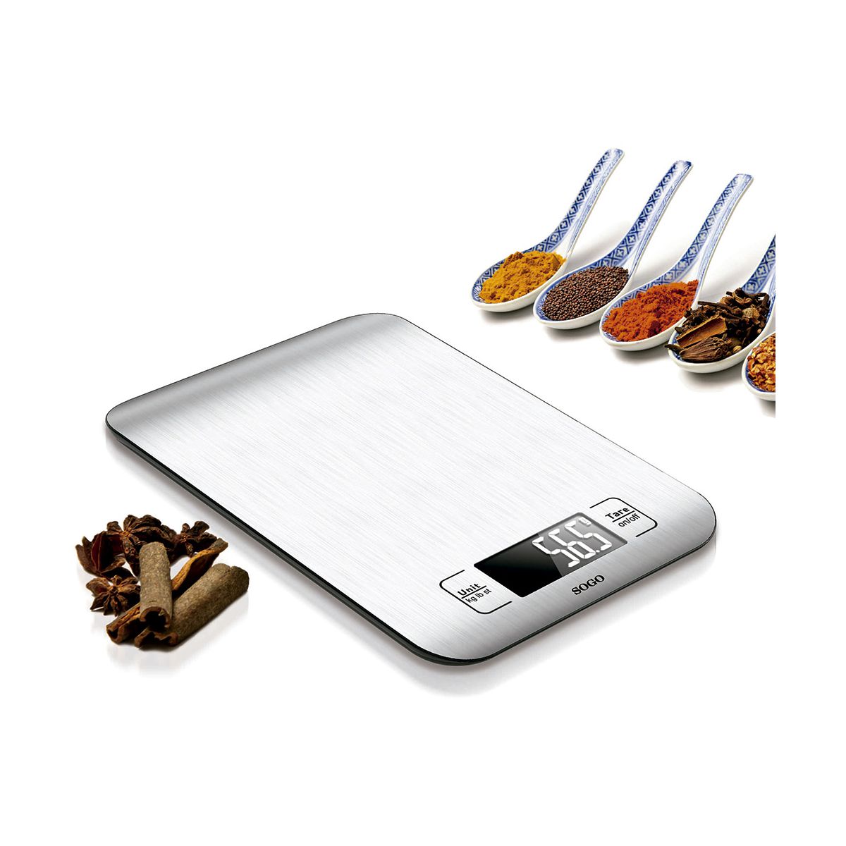 Bilancia Elettronica da Cucina in Acciaio Inox - SAMULAND
