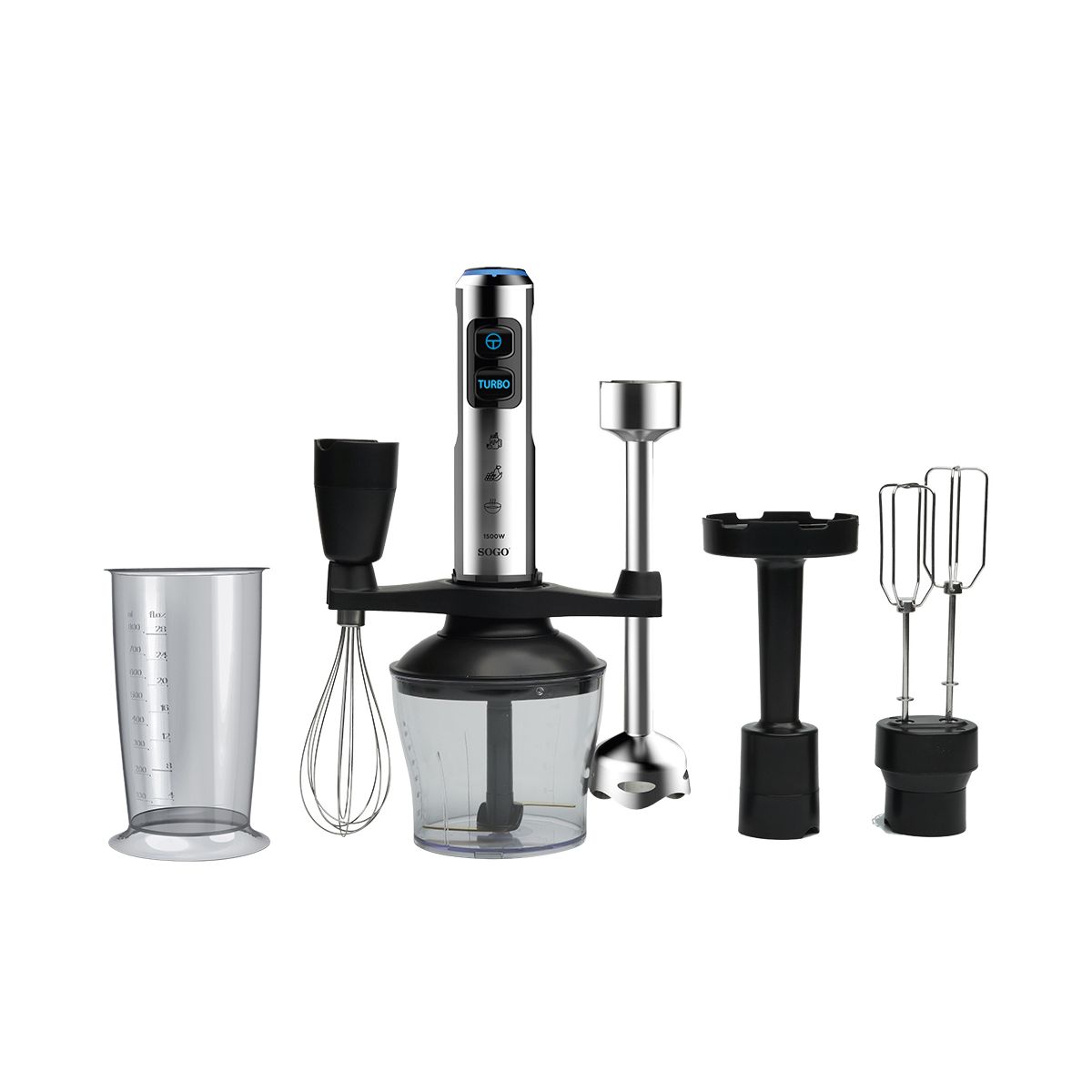 Set Frullatore Elettrico ad Alta Potenza + 5 attrezzi 1500W - SAMULAND