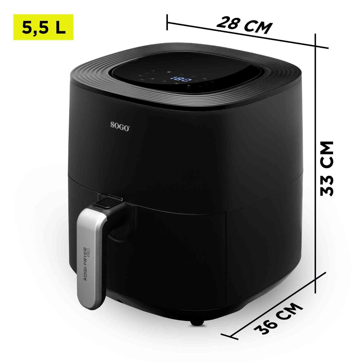 Friggitrice ad Aria da 5,5L - 1700W - DIGI FRYER PRO - SAMULAND